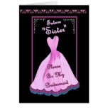 Future Sister-in-Law Pink Bridesmaid Invitation Cards