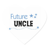 Future Uncle Gifts Heart Stickers
