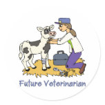 Future Vet - Girl with Cow stickers