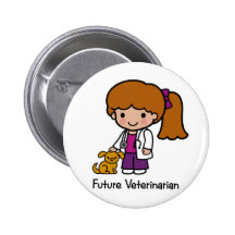 Future Veterinarian - Girl Buttons