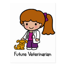 Future Veterinarian - Girl Postcards