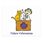 Future Veterinarian - Girl with Cat Post Card