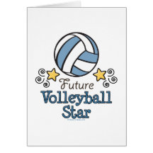 Future Volleyball Star Blank Note Card