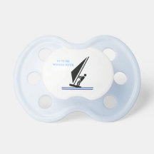 Future windsurfer black, blue windsurfing custom pacifier