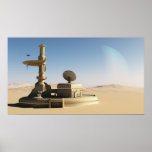Futuristic Sci-Fi desert outpost - Poster