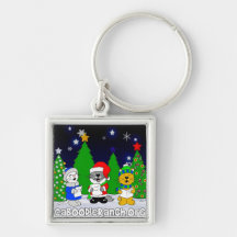 'Fuzzy Carolers' Keychain