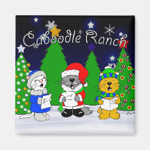 'Fuzzy Carolers' Magnet