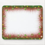 Fuzzy Christmas Border mousepads