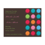 Fuzzy Colour Dots Save The Date Wedding Postcard