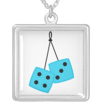 Fuzzy Dice Necklace necklaces