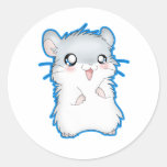 Fuzzy Hamster Round Sticker