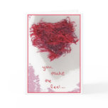 Fuzzy Heart - Valentine's Day Yarn Greeting cards