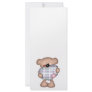 fuzzy plaid  heart love bear rack card design
