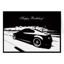 G35 Coupe Car themed Birthday Card
