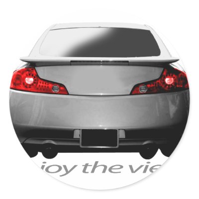 G35 "Enjoy the view." Round Stickers by blodisign