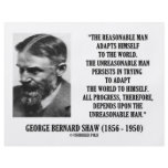G. B. Shaw Progress Depends Upon Unreasonable Man Personalized Flyer