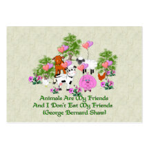 G. B. Shaw Vegetarian Quote Business Card Template