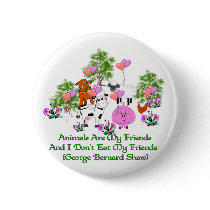 G. B. Shaw Vegetarian Quote Button