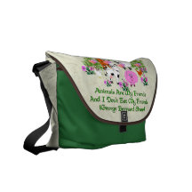 G. B. Shaw Vegetarian Quote Courier Bag