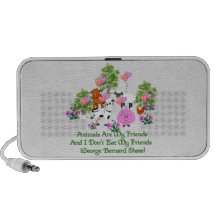 G. B. Shaw Vegetarian Quote Portable Speaker