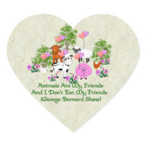 G. B. Shaw Vegetarian Quote Sticker