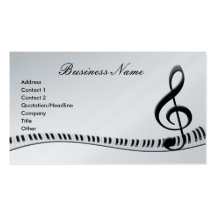 G-Clef & Music Notes Business Cards
