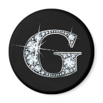 "G" Diamond Bling Magnet