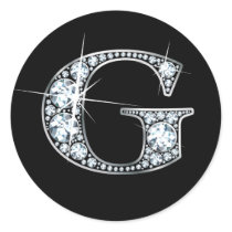 "G" Diamond Bling Sticker