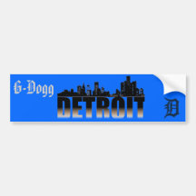 G-Dogg "Detroit Skyline Bumper Sticker"