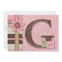 G Girl Invitation Card