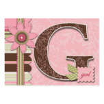 G is for Girl Thank You Notecard Business Card Templates