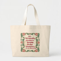 G. K. Chesterton on Art and Morality Canvas Bag