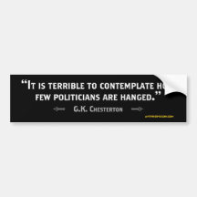 G.K. Chesterton on Politicians Bumper Stickers
