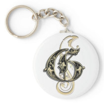 G monogram keychain