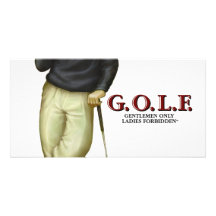 G.O.L.F. GENTLEMEN ONLY LADIES FORBIDDEN PHOTO CARD