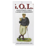G.O.L.F. GENTLEMEN ONLY LADIES FORBIDDEN rack cards