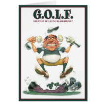 G.O.L.F. GREATEST OF LIFE'S FRUSTRATIONS GREETING CARDS