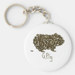 "G. Pig" with Classic Guinea Pig Keychains