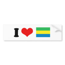 Gabon Flag Bumper Stickers