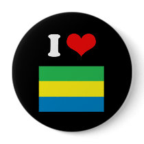 Gabon Flag Buttons