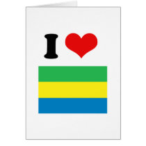 Gabon Flag Cards