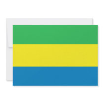 Gabon Flag Personalized Announcement