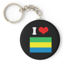 Gabon Flag Keychain