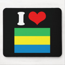 Gabon Flag Mouse Pad
