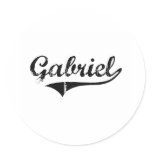 Gabriel Classic Style Name Round Sticker