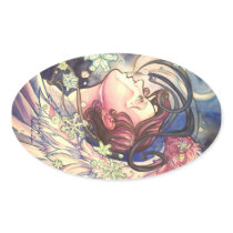 Gabriel Closeup Oval Stickers