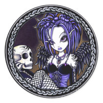 Gabriella Blue Skull Gothic Angel Stickers
