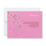 Gabriella Pink Blossoms Bat Mitzvah Reception Custom Invitations