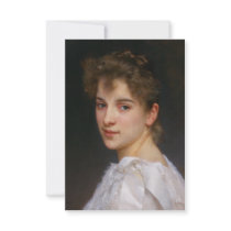 Gabrielle Cot by William Adolphe Bouguereau 1890 Personalized Invite