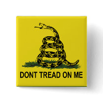 Gadsden Flag Dont Tread On Me Pinback Button